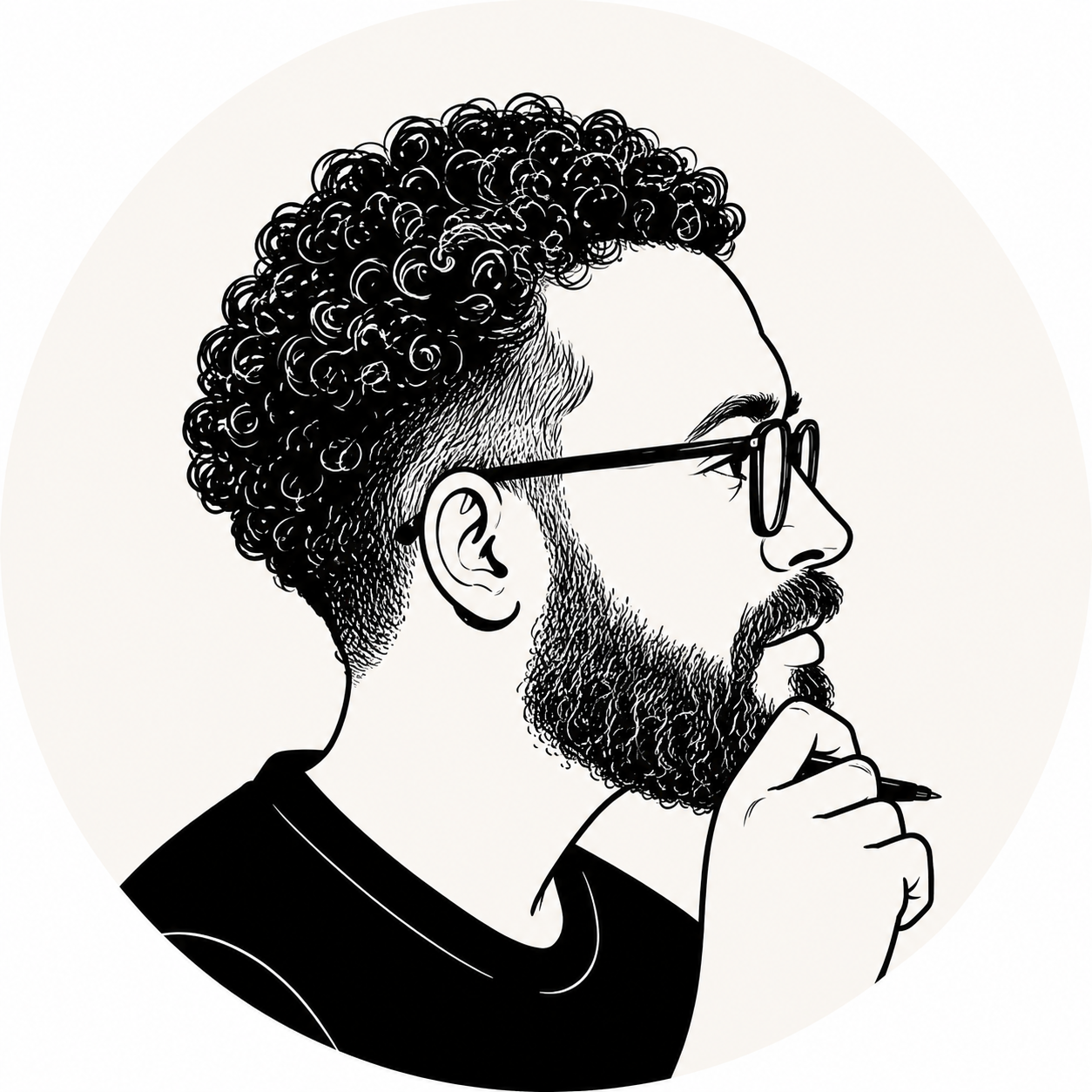 Illustrated portrait of Neviton Santana